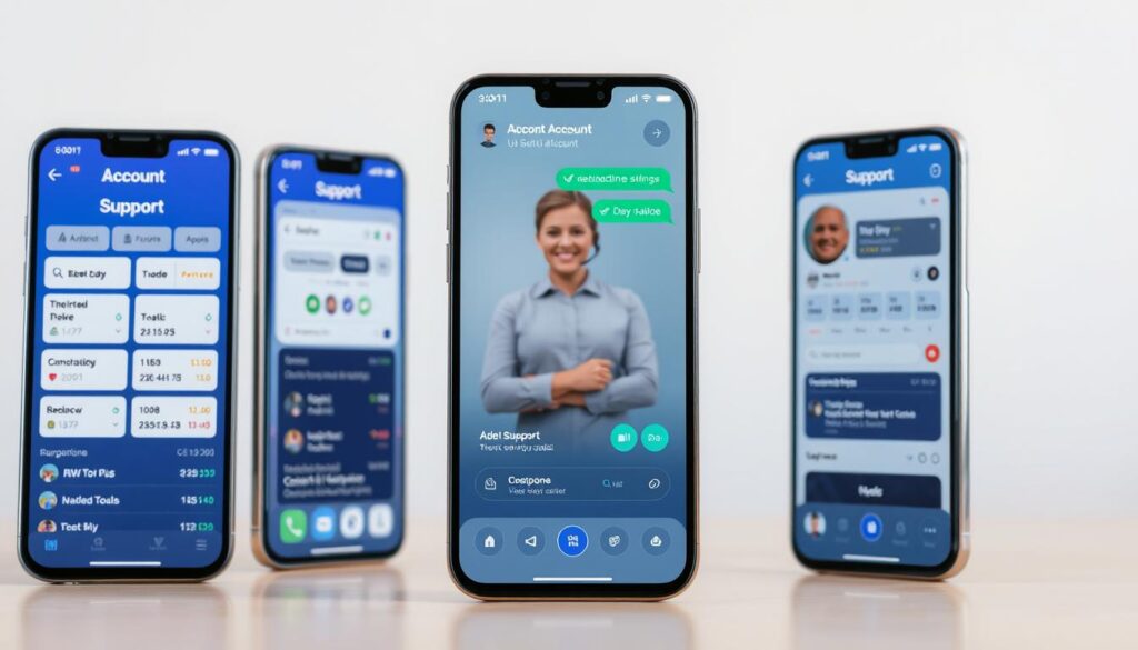account options and support features